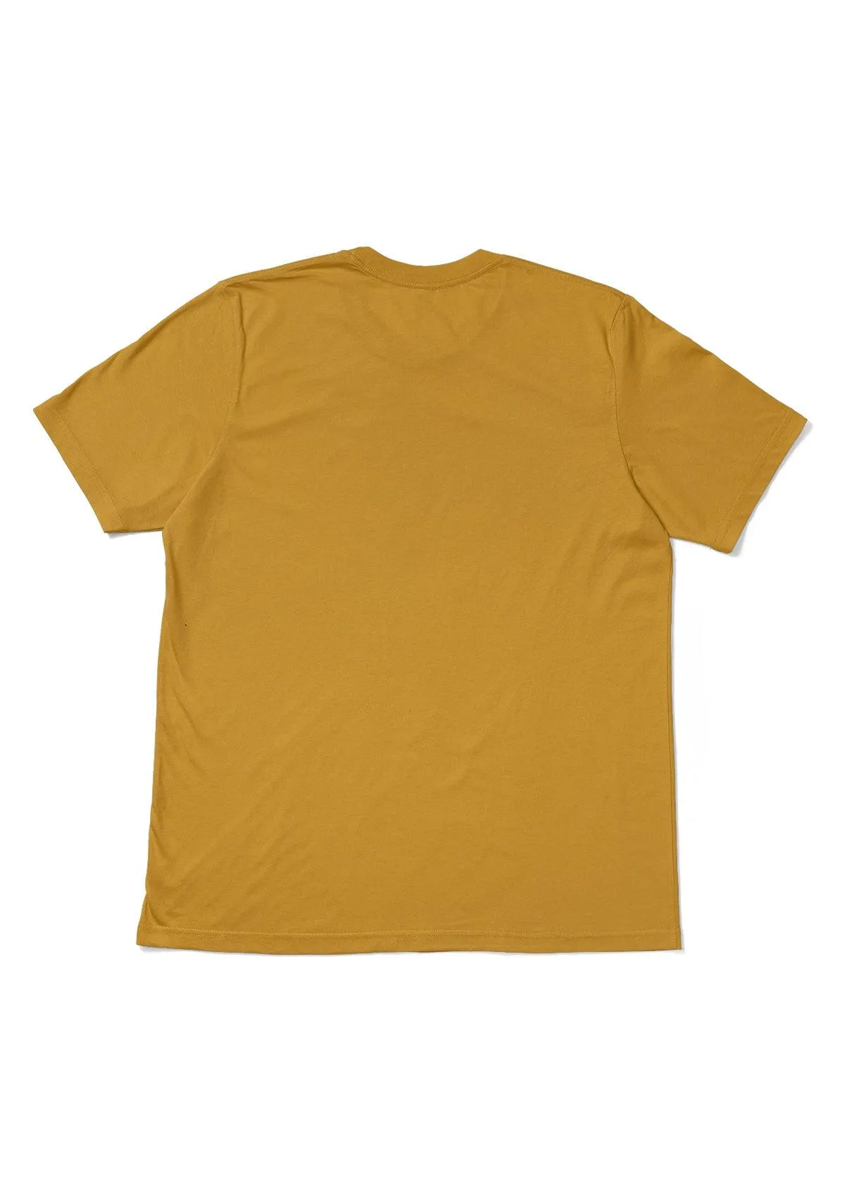 Premium Airlume Cotton Mustard Yellow Crew Neck T-Shirt