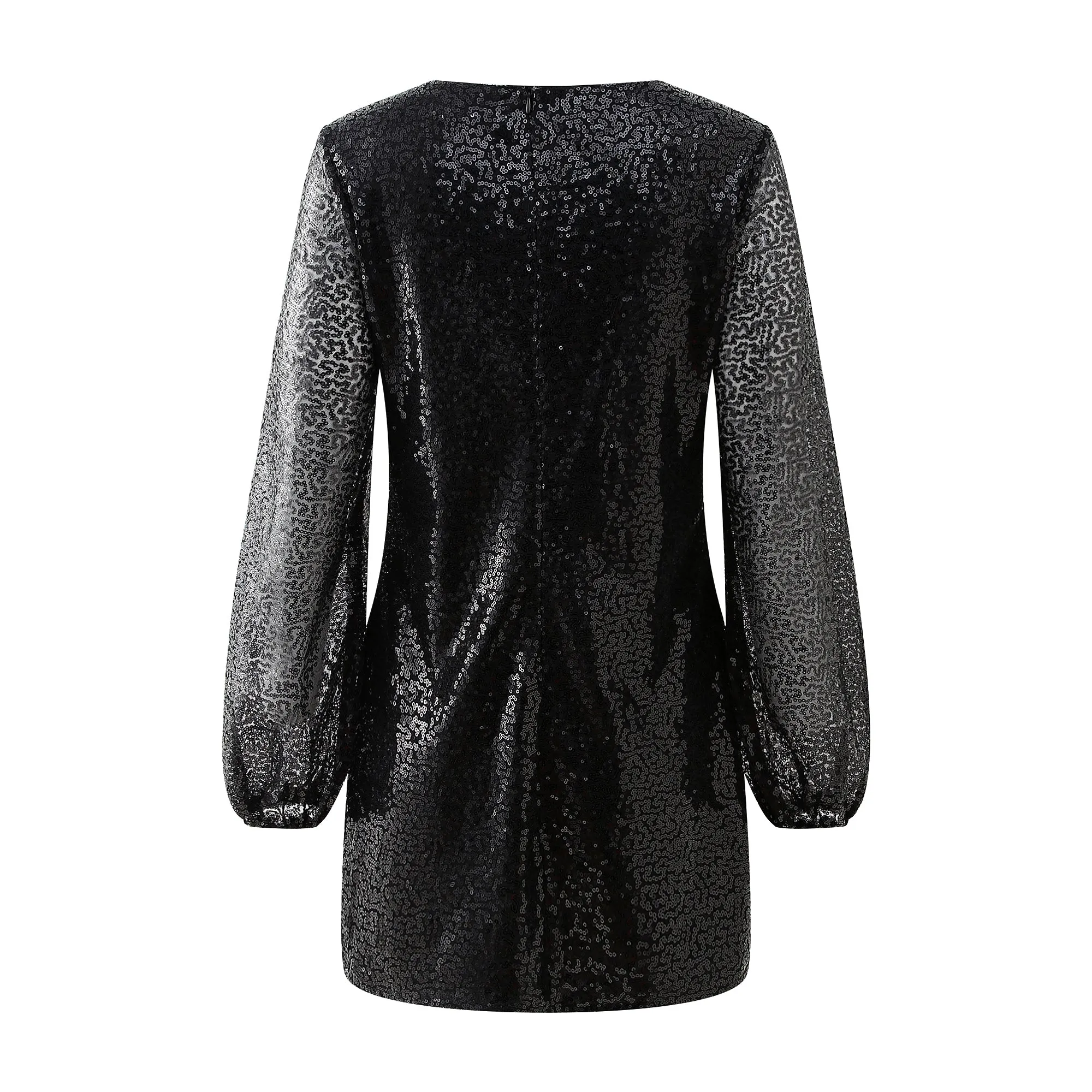 Richie House Women's Long Sleeve Sequin Glitter Dress Bodycon Midi Party Dress RHW4062