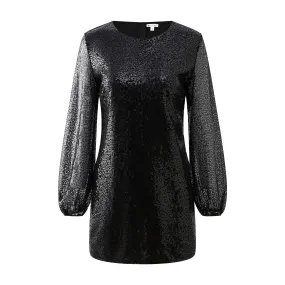 Richie House Women's Long Sleeve Sequin Glitter Dress Bodycon Midi Party Dress RHW4062