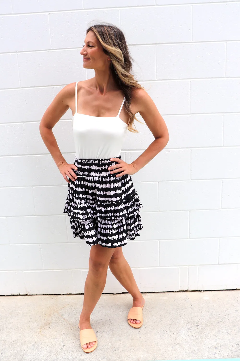 Ripple Effect Mini Skirt in Faith