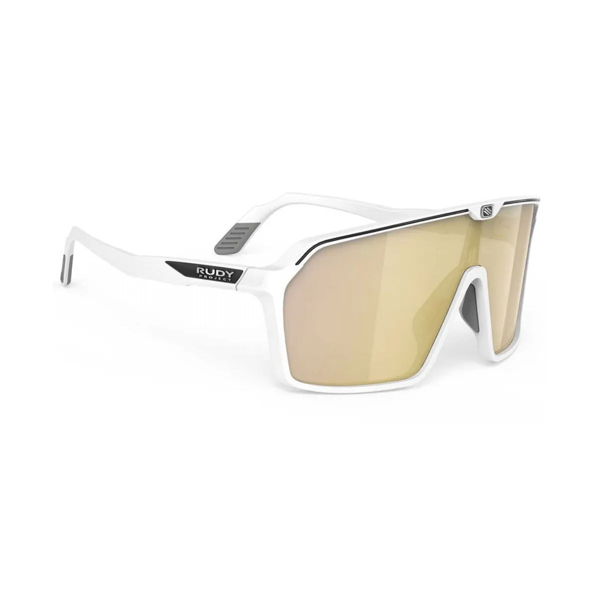 Rudy Project Spinshield Glasses White with Gold Lens