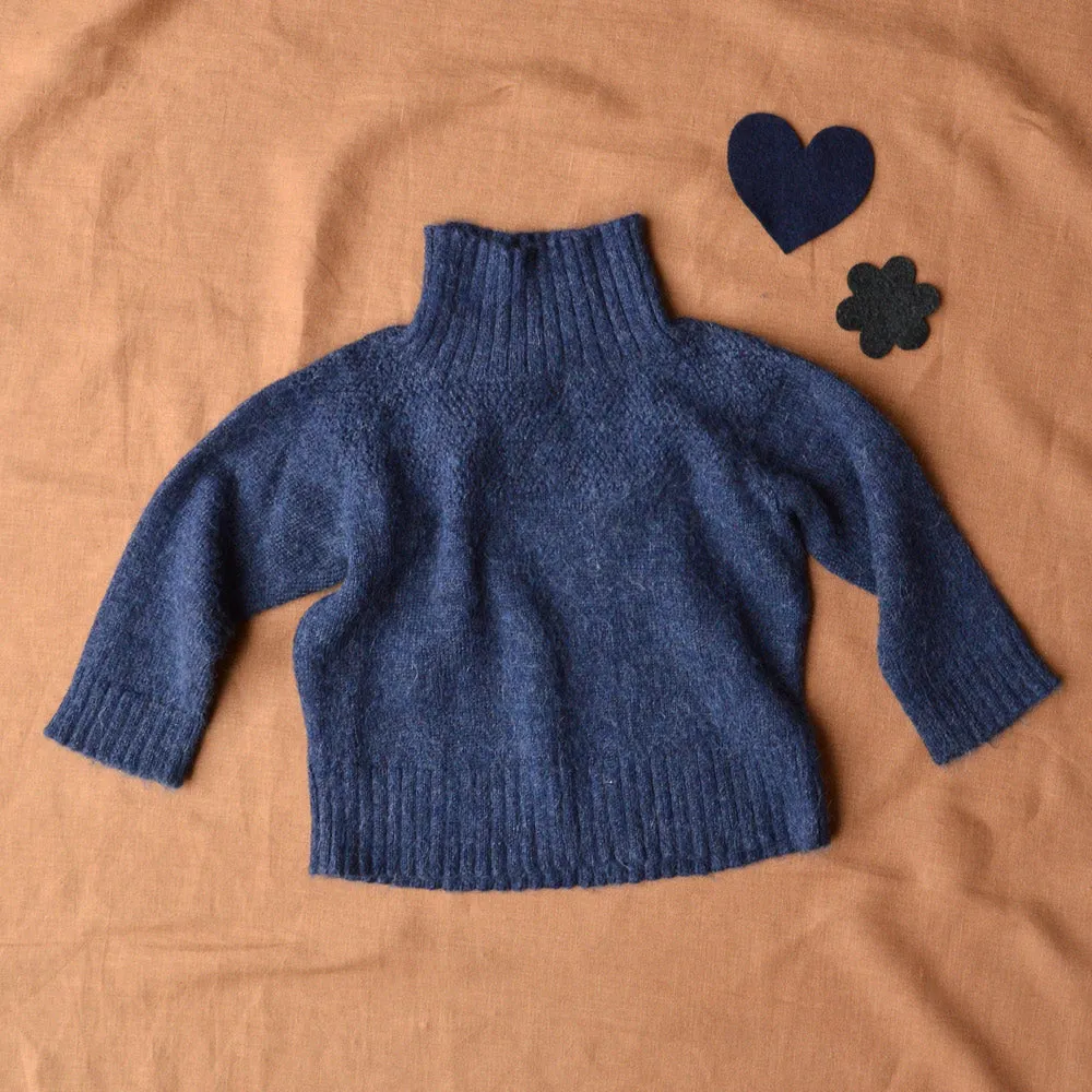 Sailor Sweater - Alpaca/Merino - Navy (6-18m) *PRE-LOVED