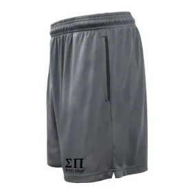 Sigma Pi 7in Grey Pocketed Shorts