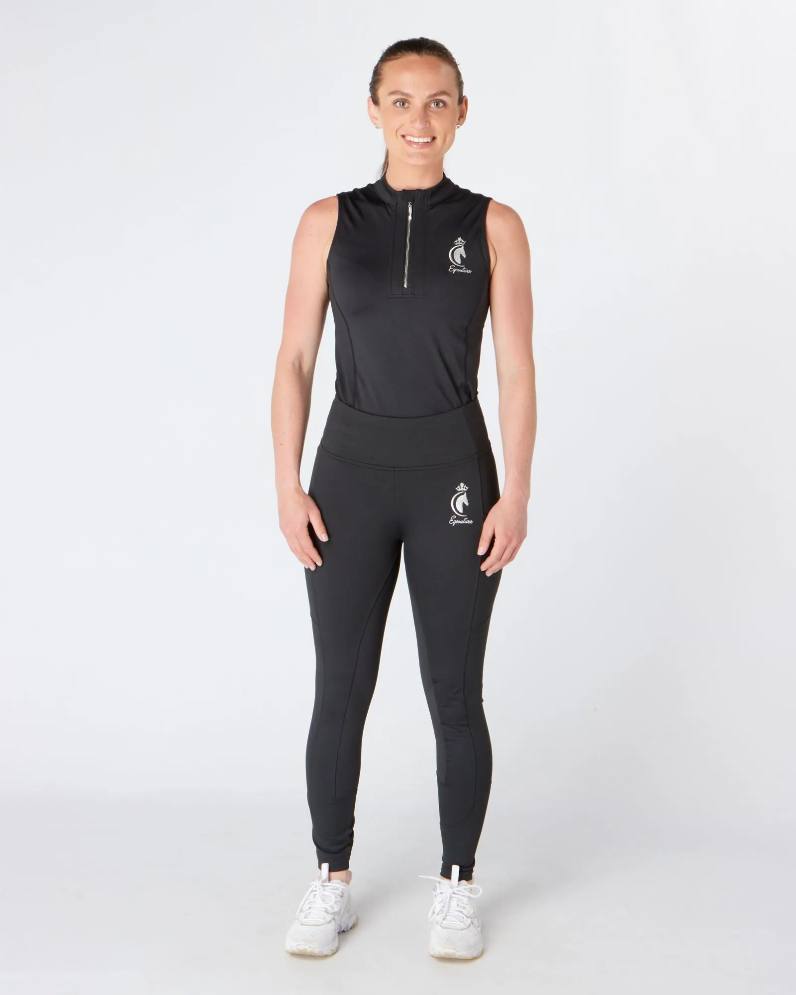 Sleeveless Equestrian Technical Base Layer - ALL BLACK