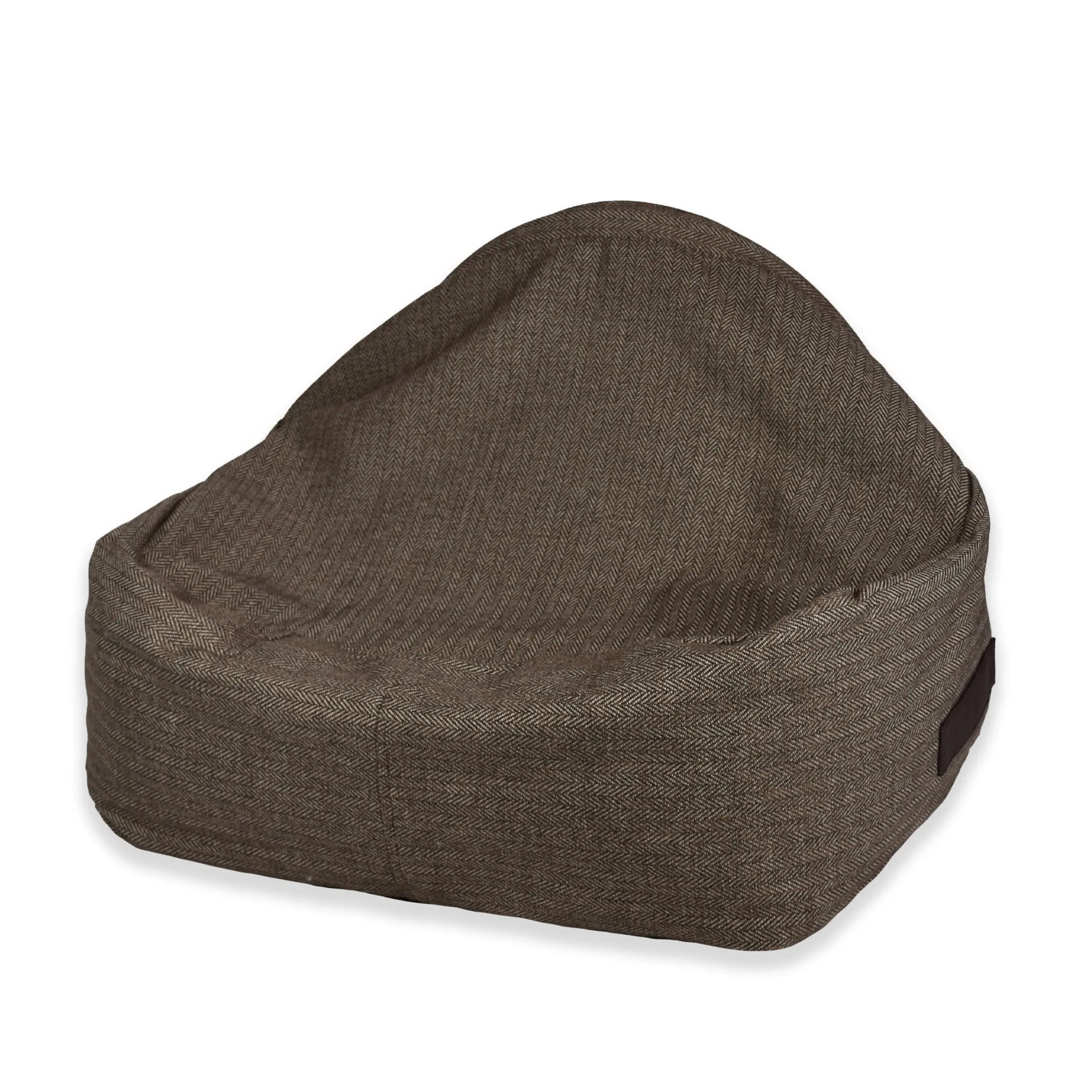 Snuggle Cave Pet Bed - Brown Herringbone