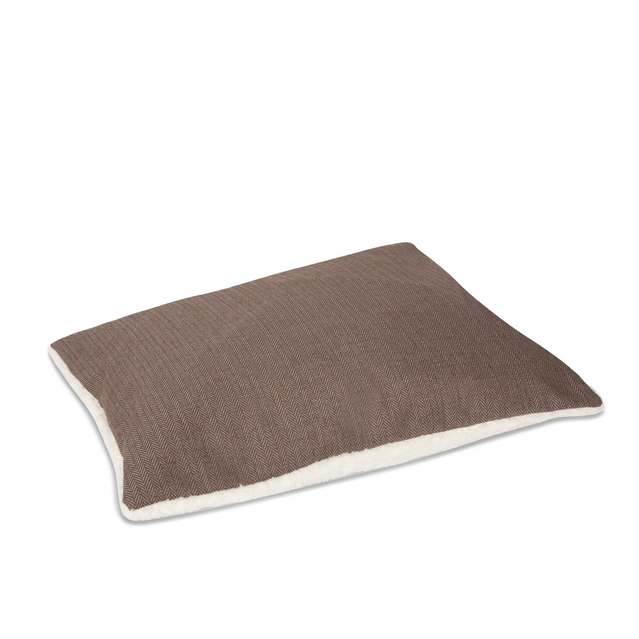 Snuggle Cave Pet Bed - Brown Herringbone