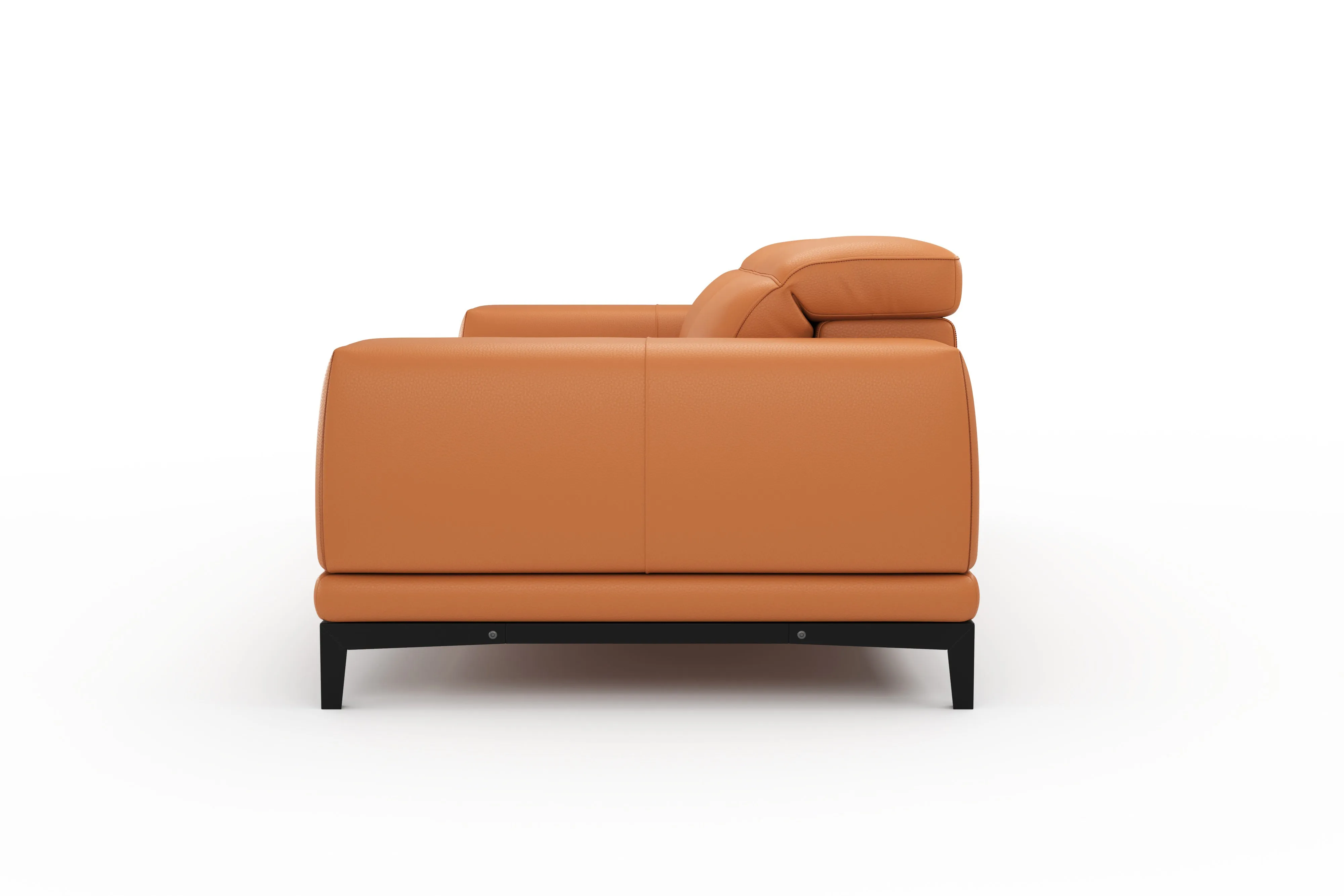 Valencia Valletta Top Grain Leather Wide Seats Sofa, Cognac