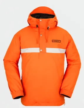 Volcom Men's Longo Pullover Jacket Orange Shock 2023