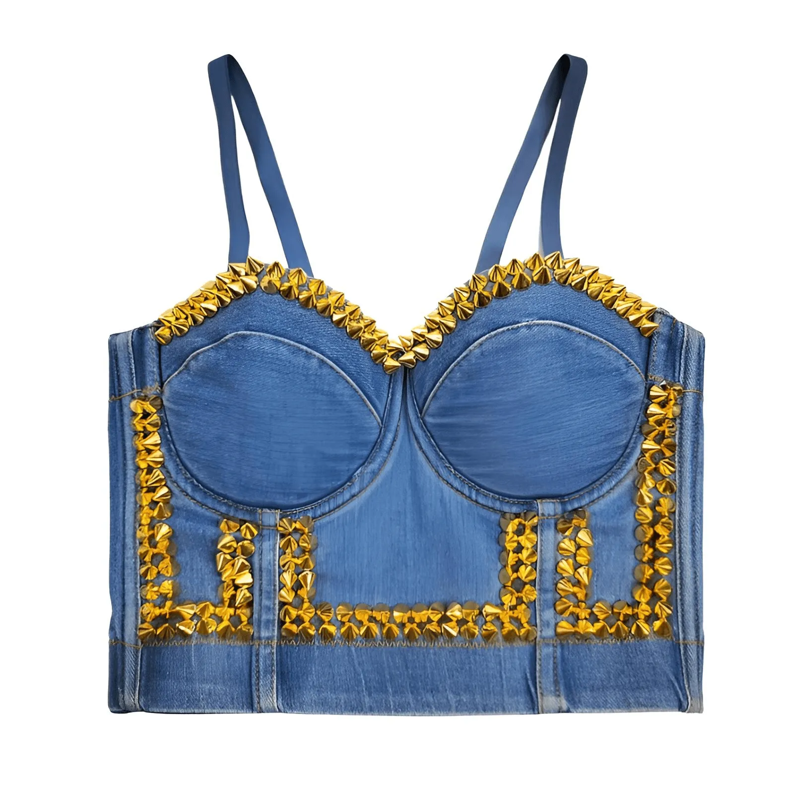 Women's Denim Bustier Crop Tops - 13 Styles!