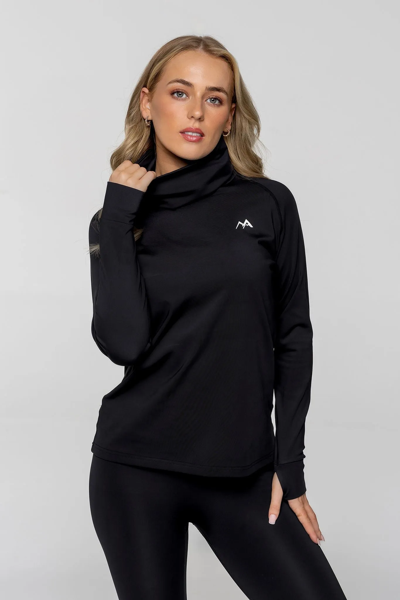 WOMEN'S THERMAL BASE LAYER TOP BLACK