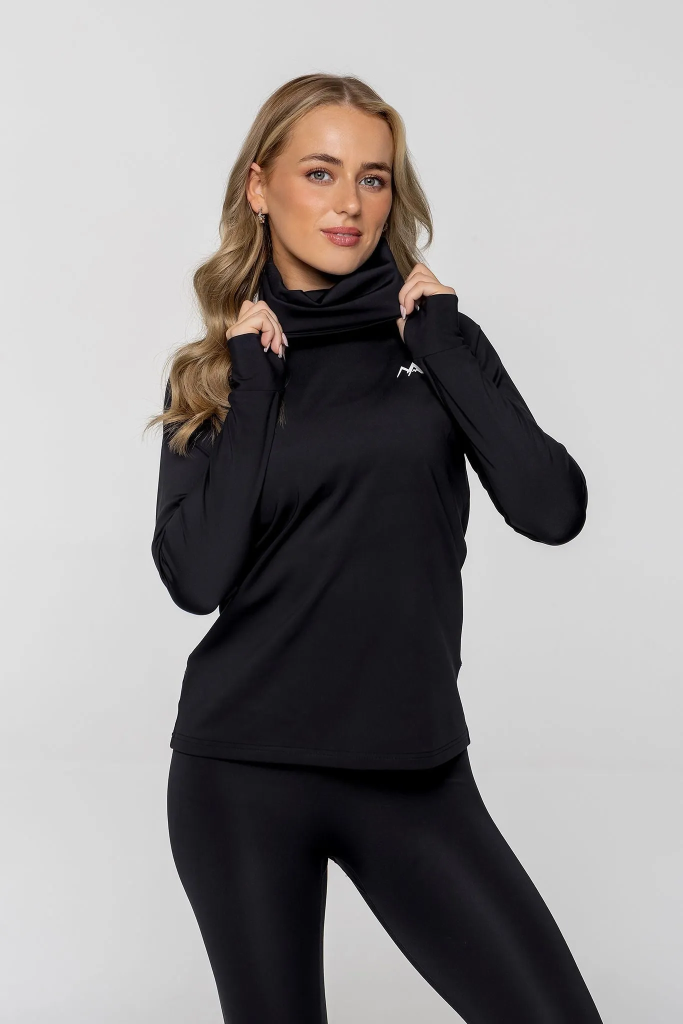 WOMEN'S THERMAL BASE LAYER TOP BLACK