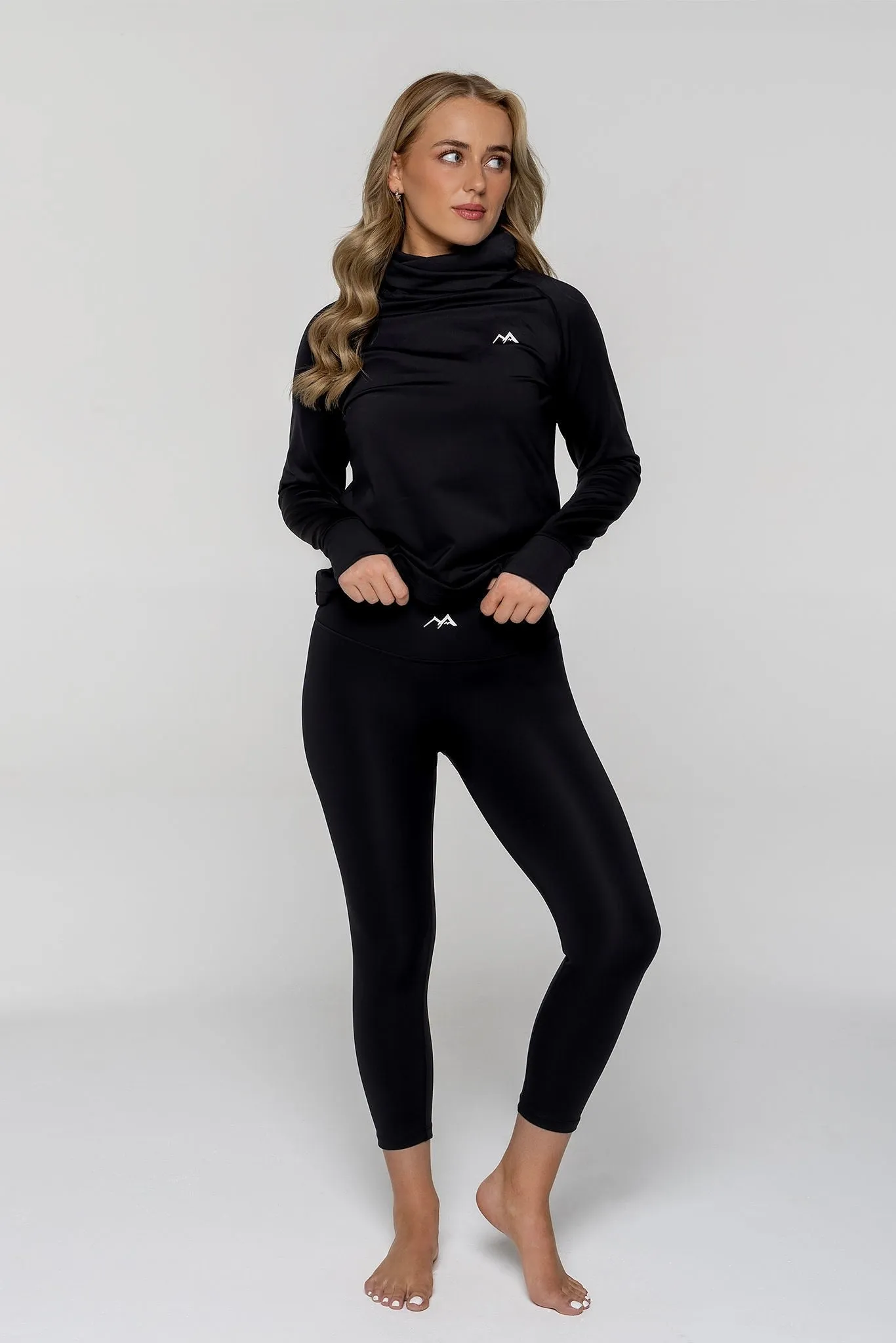 WOMEN'S THERMAL BASE LAYER TOP BLACK