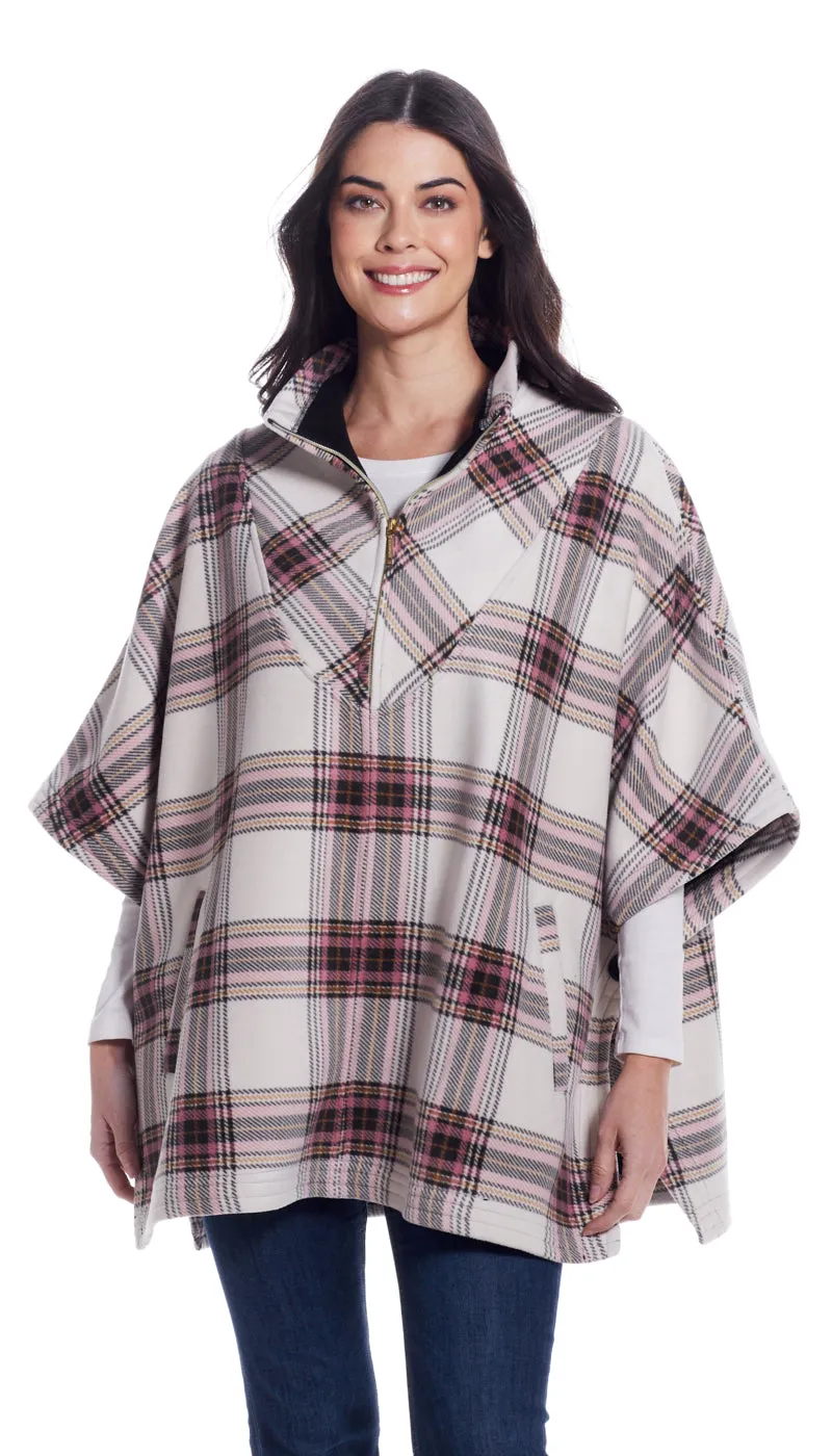 ZIP FLEECE PONCHO